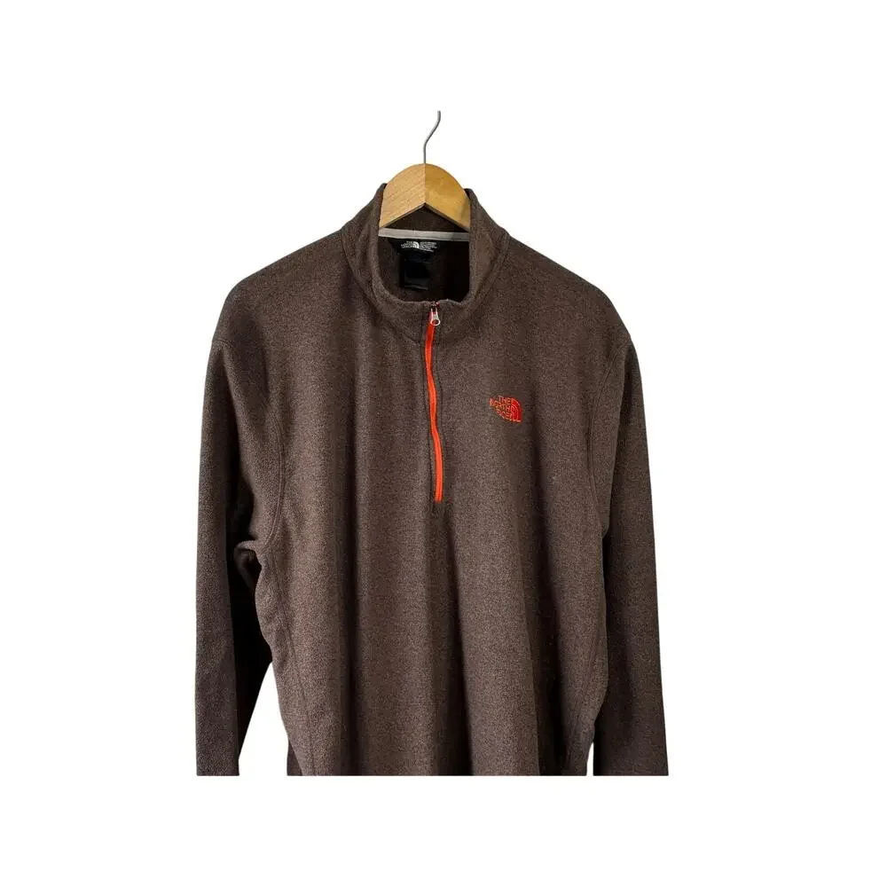 The North Face Brown 1/4 Zip Pullover Fleece Shirt Men's XXL
